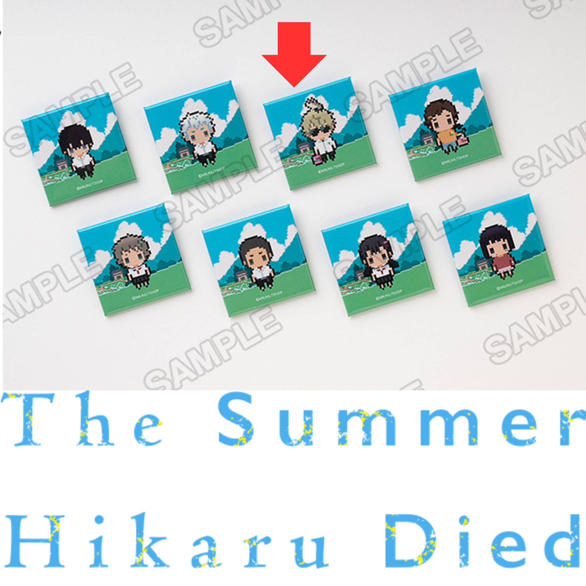 The Summer Hikaru Died Art Exhibition - Petit Bit Mini Square Can Badges (8 types) [Pre-Order Nov 2025]