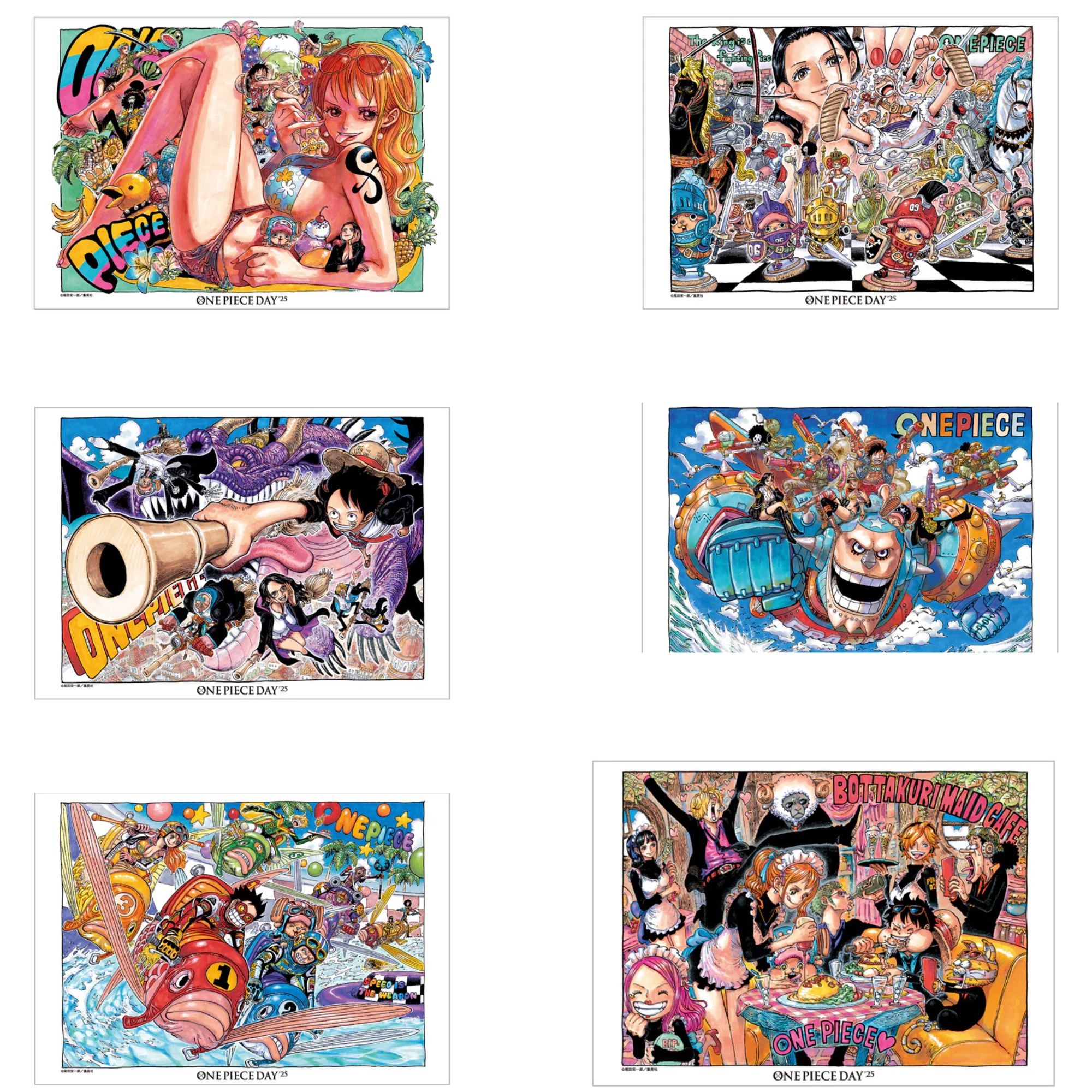 One Piece Day 25 - Color Illustation Plates (6 types) [Pre-Order Dec 2025]