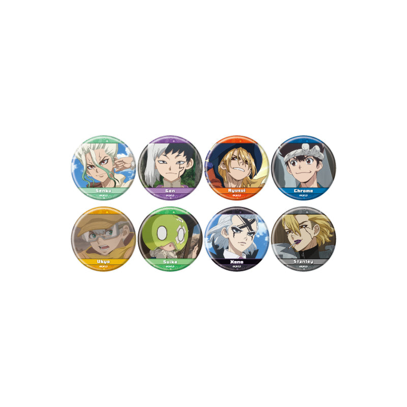 Dr. Stone - Can Badges Scene Illustration 34 Ver. Complete Set of 10 Types [Pre-order Feb 2026]