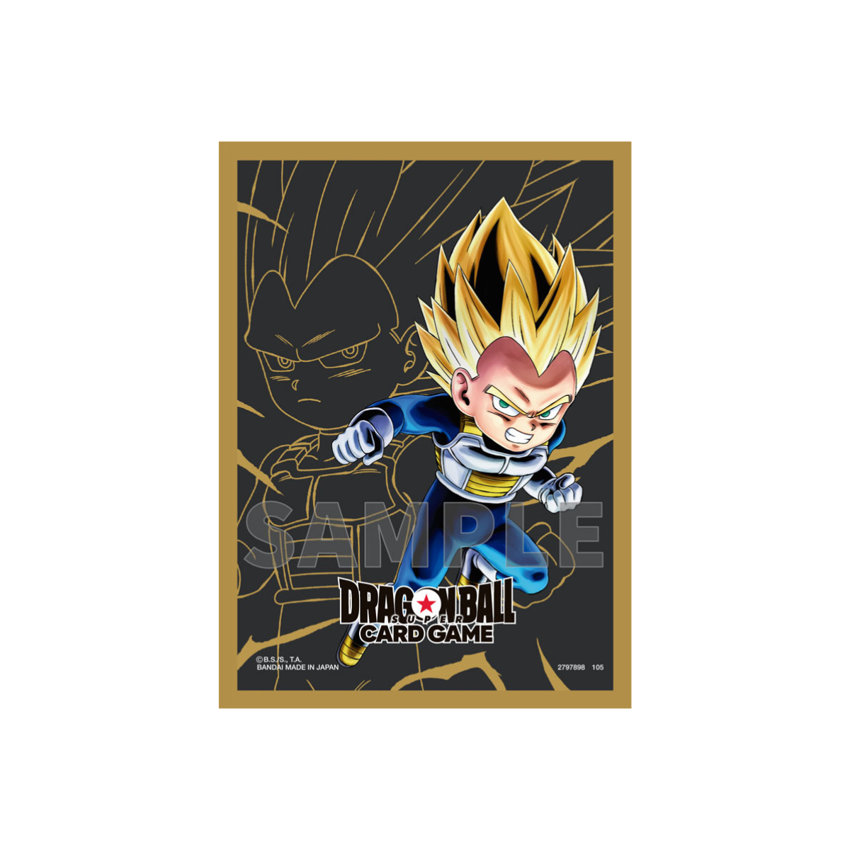 Dragon Ball Super Card Game Fusion World - Official Card Sleeve 02 Standard Vegeta (Mini) Type Set of 64 Pcs