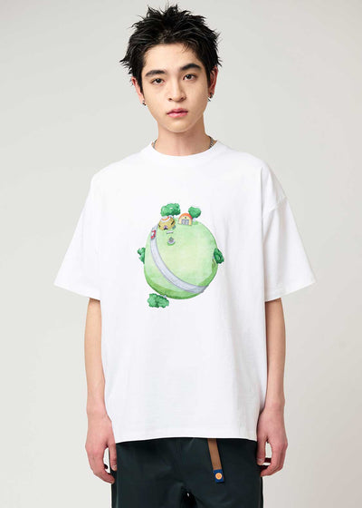Dragon Ball Z Graniph Collection Collaboration Clothing - 10 times the Earth Big Silhouette T-shirt