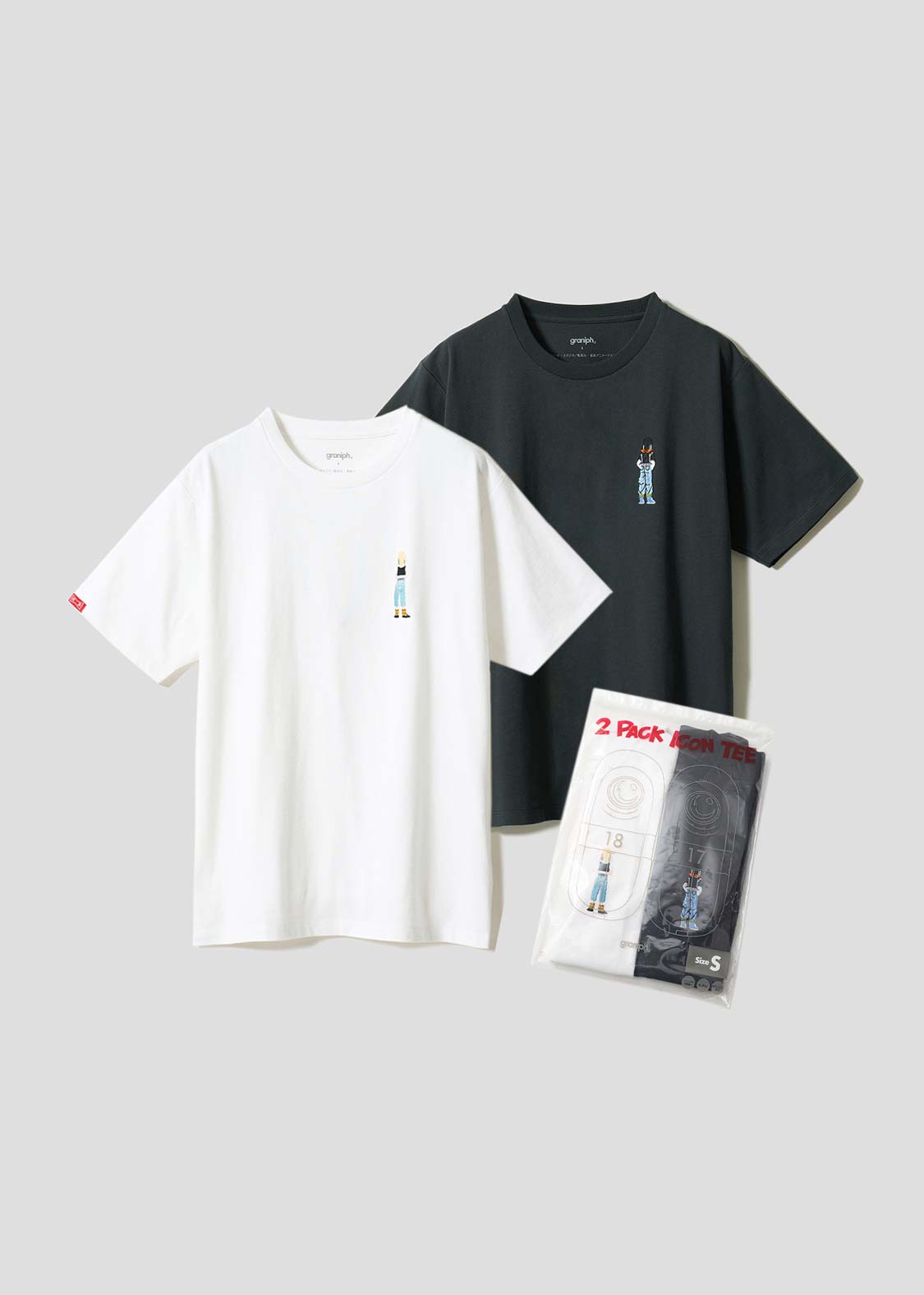 Dragon Ball Z x Graniph Fashion Collection - Android 17 & Android 18 2-Pack Icon T-Shirts [Pre-Order May 2026]