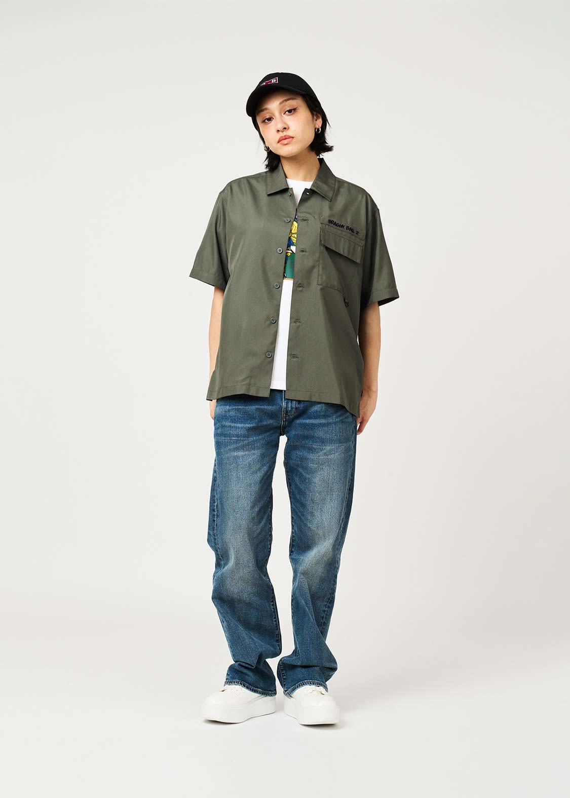レーベルアンダーコンストラクション グラファイトダイシャツ Dragon Ball Z x Graniph Fashion Collection - Cell Games Oversized