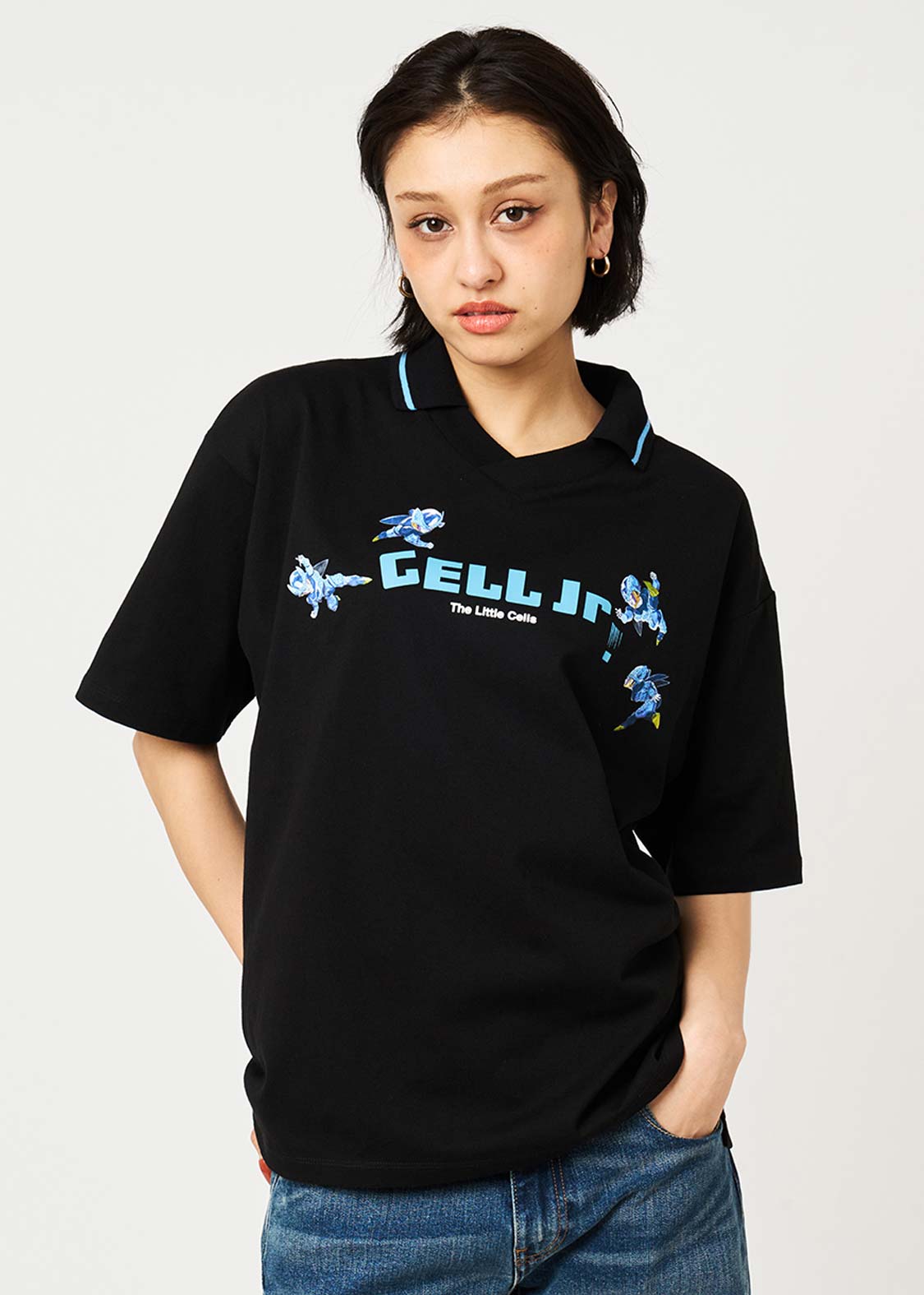 Dragon Ball Z x Graniph Fashion Collection - Cell Jr. Big Silhouette Game Polo Shirt [Pre-Order May 2026]
