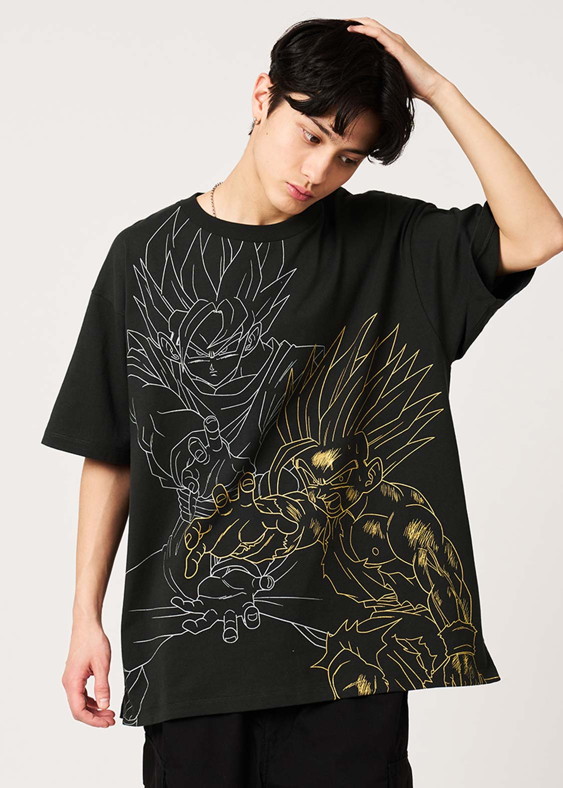 Dragon Ball Z x Graniph Fashion Collection - Father-Son Kamehameha Big Silhouette T-Shirt [Pre-Order May 2026]