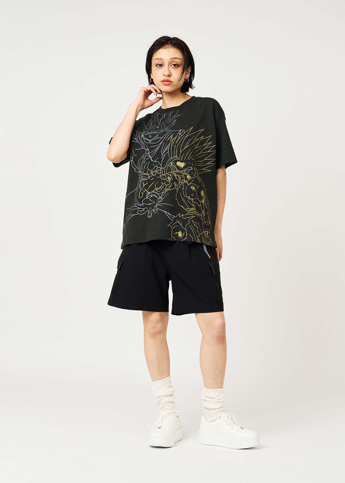 Dragon Ball Z x Graniph Fashion Collection - Father-Son Kamehameha Big Silhouette T-Shirt [Pre-Order May 2026]