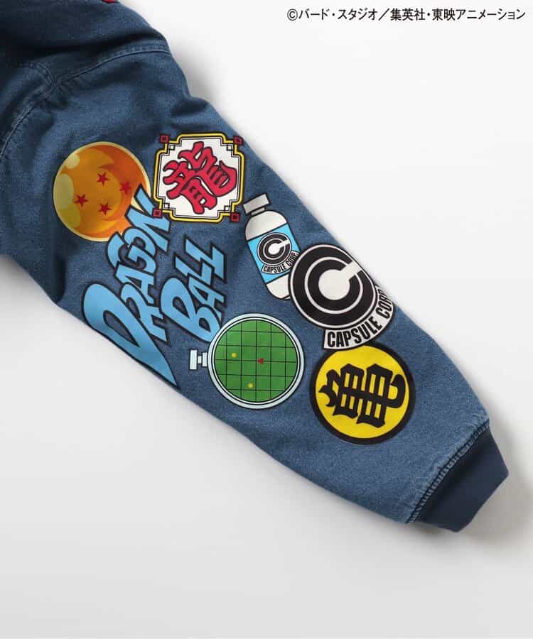 貴重ドラゴンボールデニムジャケッ100~110 breezeDRAGONBALL Dragon Ball x BREEZE Fashion Collection - Denim Boa Jacket (Adult