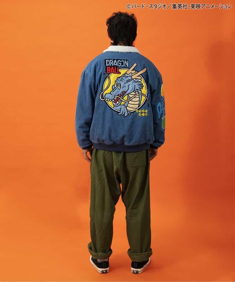貴重ドラゴンボールデニムジャケッ100~110 breezeDRAGONBALL Dragon Ball x BREEZE Fashion Collection - Denim Boa Jacket (Adult