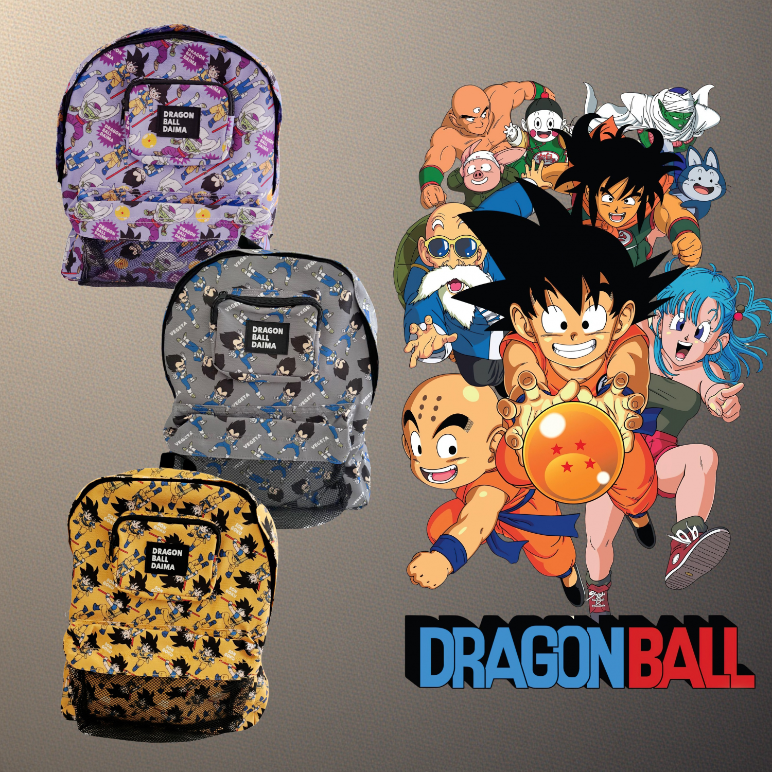 Dragon Ball x Small Planet Collection - Warrior Print Backpack (3 Types)