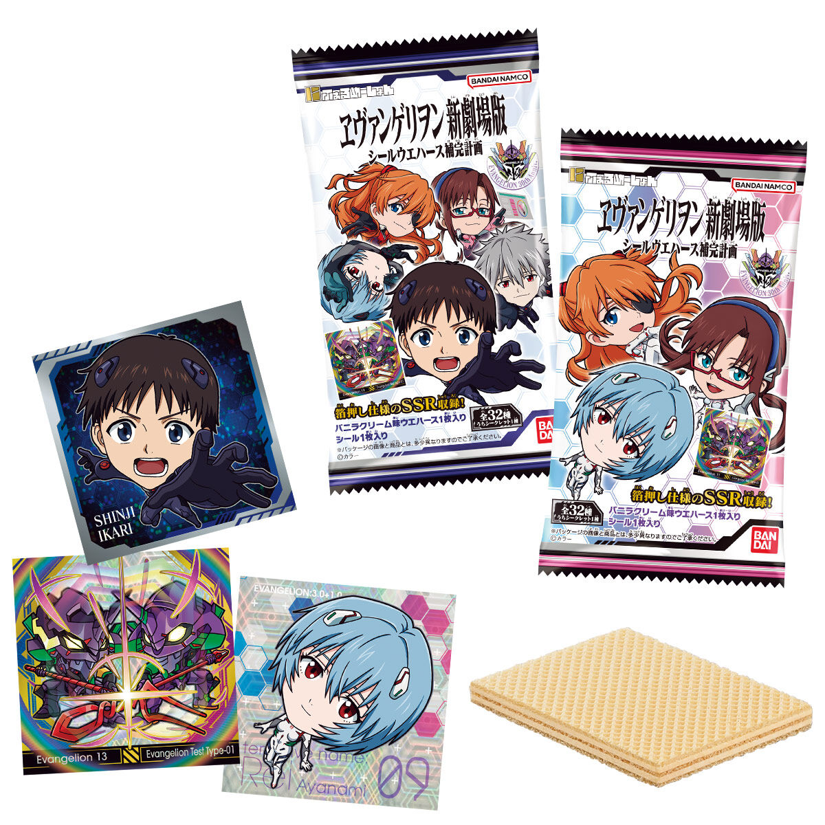 EVANGELION - NIFORMATION EVANGELION NEW THEATRICAL EDITION SEAL WAFER COMPLEMENT PROJECT - CANDY TOYS, SNACKS (BOX OF 20 PCS)