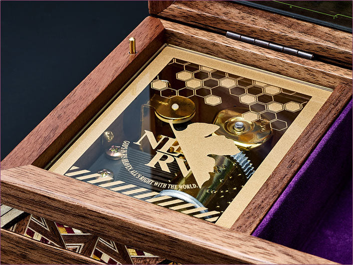 Evangelion - Shinkansen 500 TYPE EVA Hakone Marquetry Music Box [Pre-Order Feb 2026]