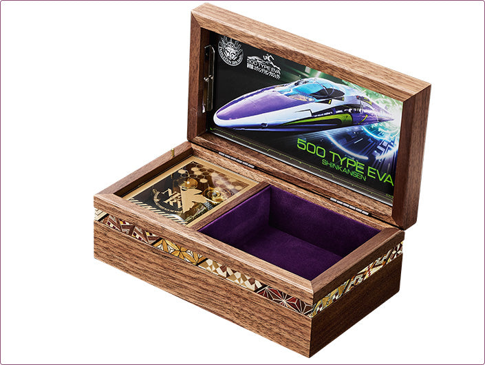 Evangelion - Shinkansen 500 TYPE EVA Hakone Marquetry Music Box [Pre-Order Feb 2026]