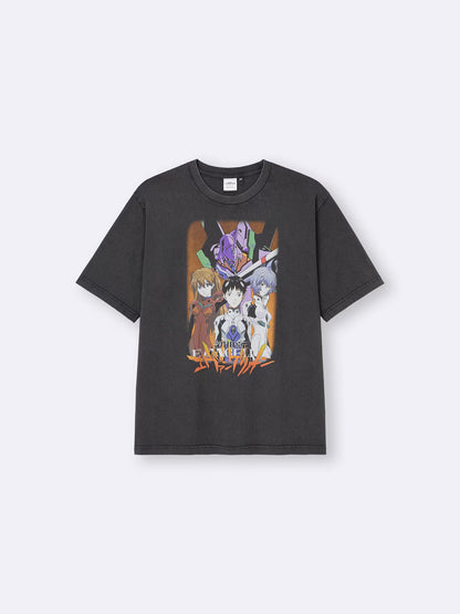 Evangelion X GU - Washed Graphic T-Shirt Dark Gray
