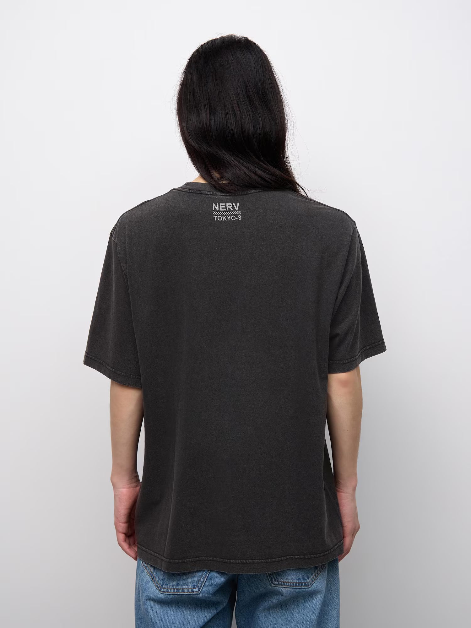 Evangelion X GU - Washed Graphic T-Shirt Dark Gray