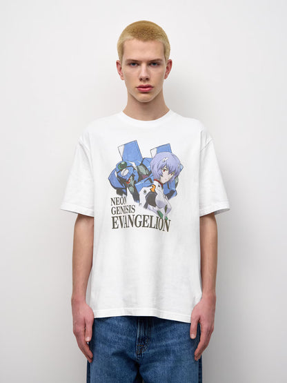 Evangelion X GU - Washed Graphic T-Shirt Off White