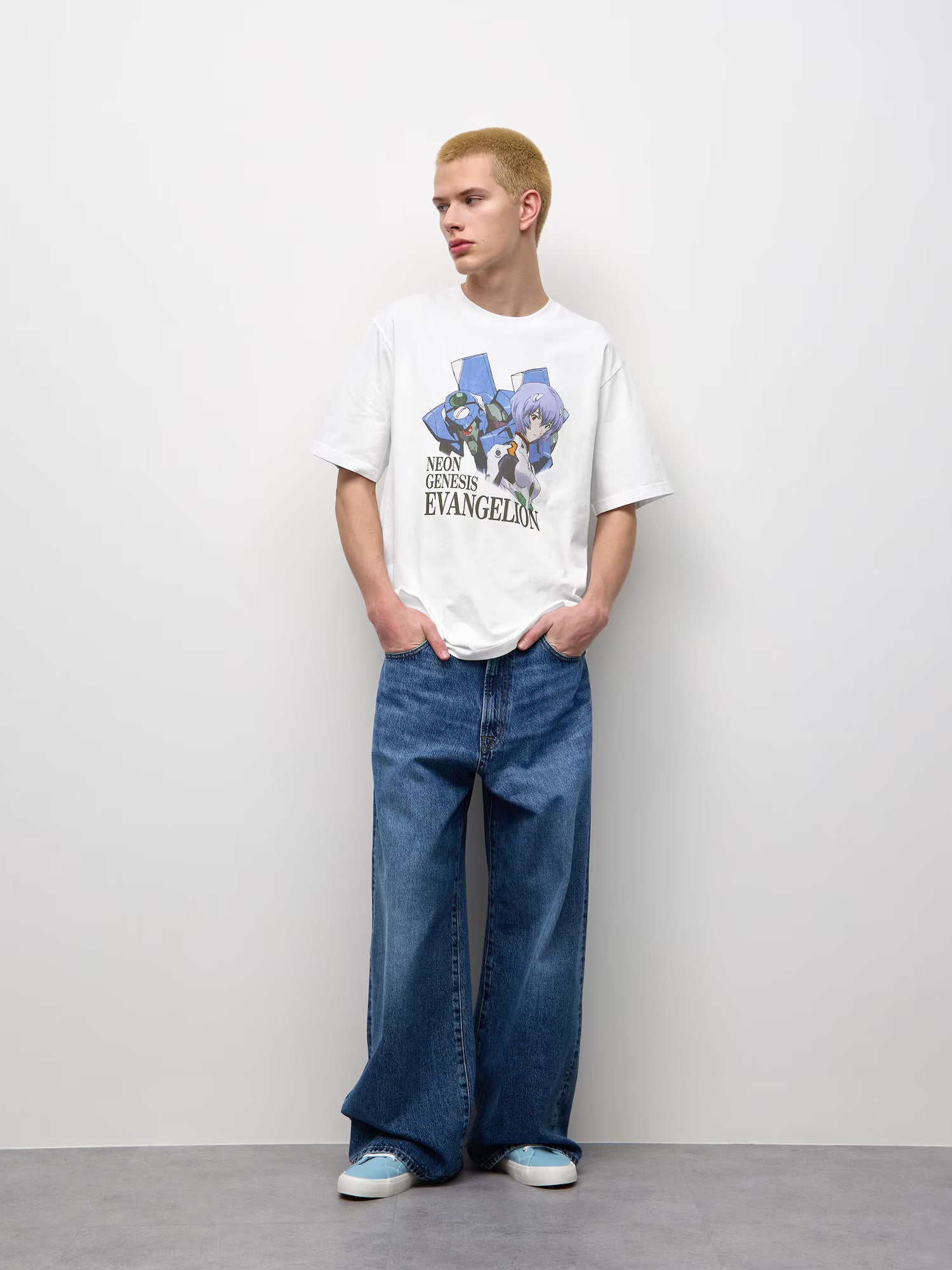 Evangelion X GU - Washed Graphic T-Shirt Off White