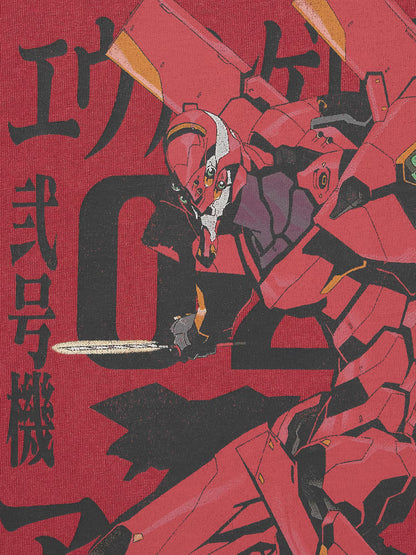 Evangelion X GU - Washed Graphic T-Shirt Red