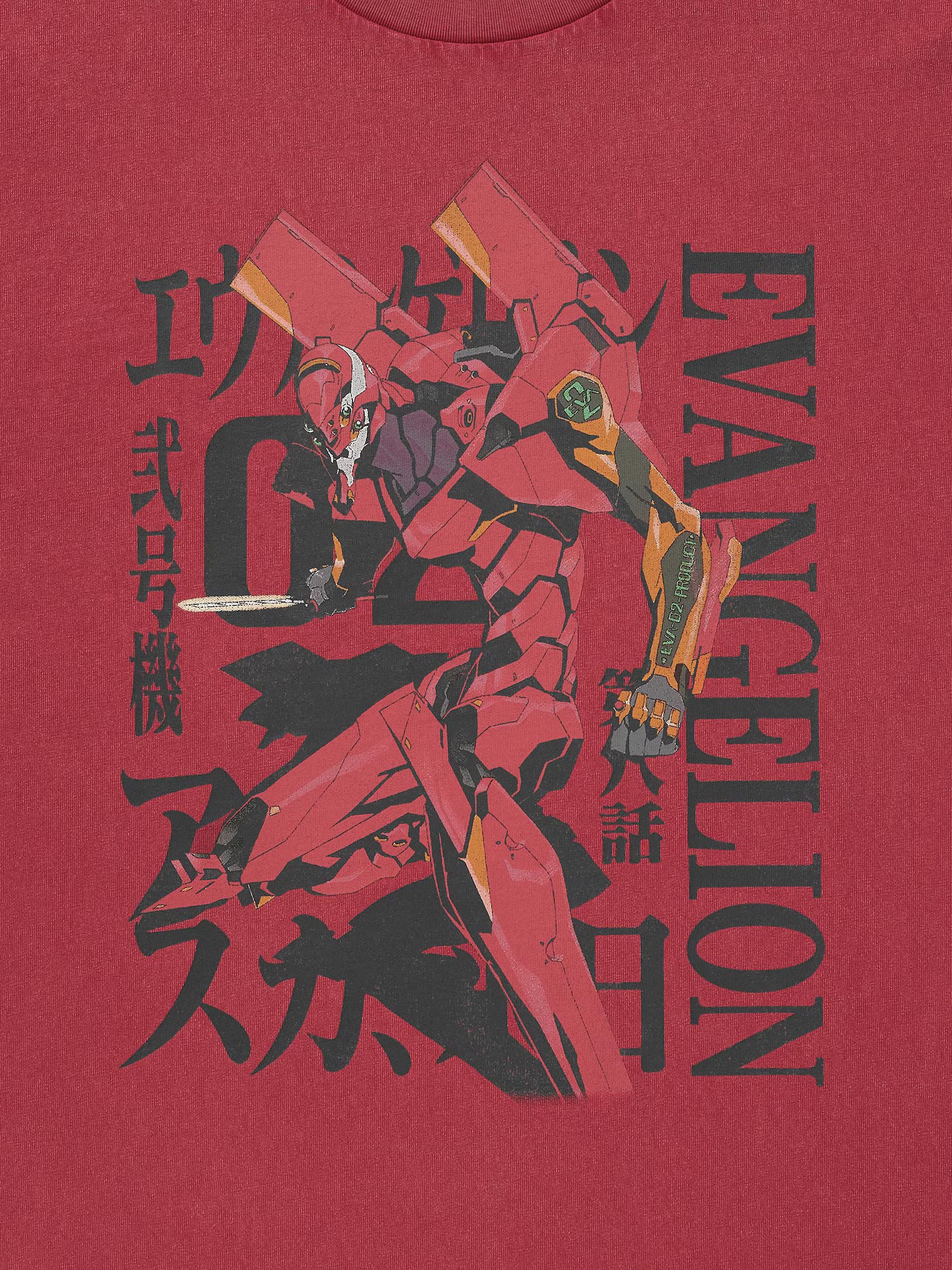 Evangelion X GU - Washed Graphic T-Shirt Red