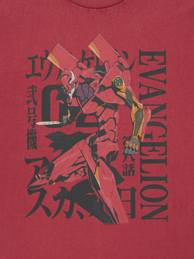 Evangelion X GU - Washed Graphic T-Shirt Red