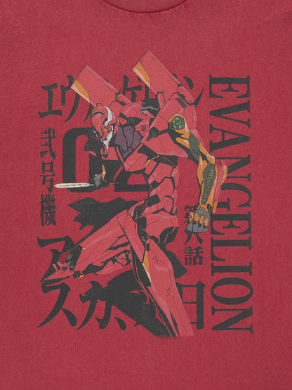 Evangelion X GU - Washed Graphic T-Shirt Red