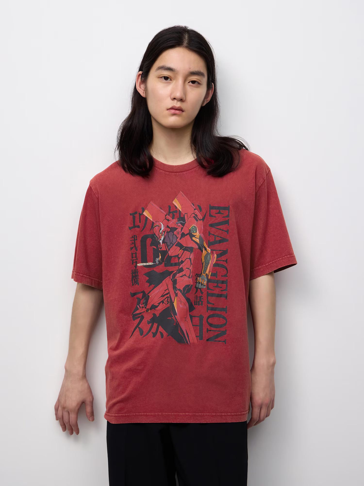 Evangelion X GU - Washed Graphic T-Shirt Red