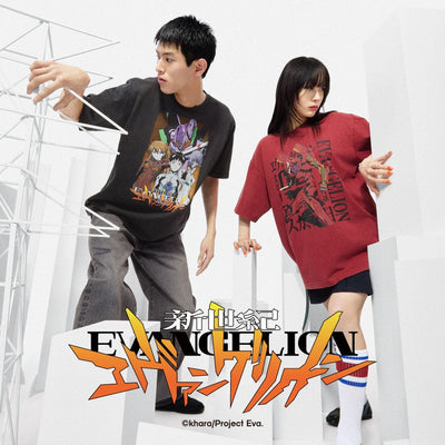 Evangelion X GU - Washed Graphic T-Shirt Dark Gray