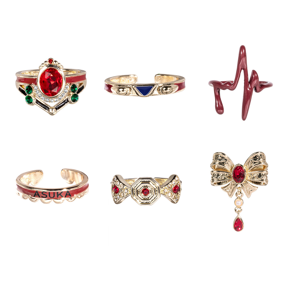 Evangelion X Mayla Ring Collection - Asuka Langley Sohryu Set [Pre-Order Sep 2026]