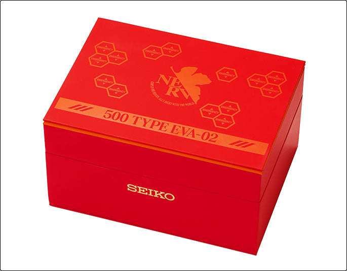 Evangelion x Shinkansen x Seiko Collaboration -  500 TYPE EVA-02 Watch [Pre-Order Mar 2026]