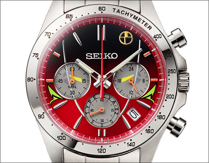 Evangelion x Shinkansen x Seiko Collaboration -  500 TYPE EVA-02 Watch [Pre-Order Mar 2026]