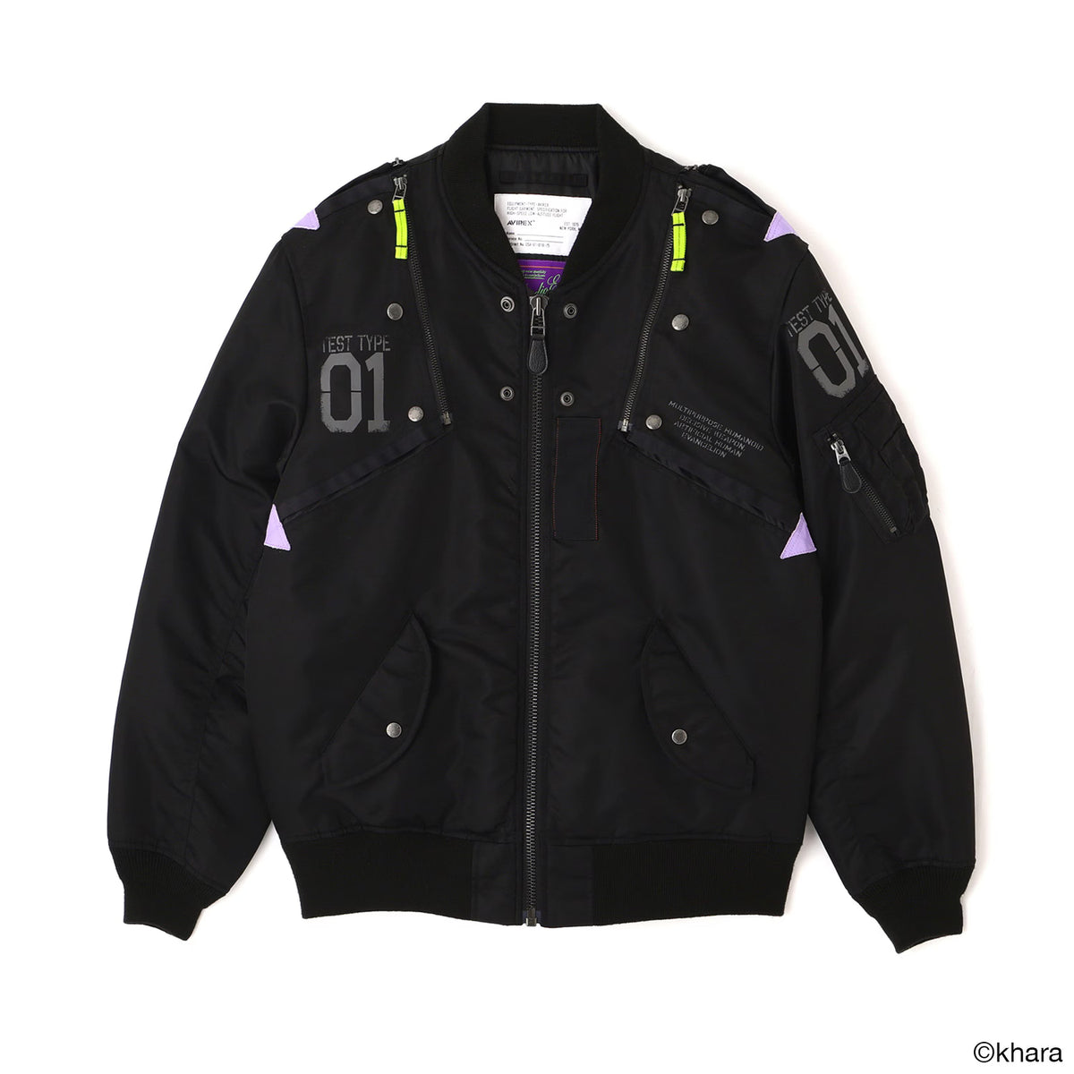 Evangelion x Avirex - MA-1 Remodel Eva 01 Black Ver. [Pre-order Feb 2027]