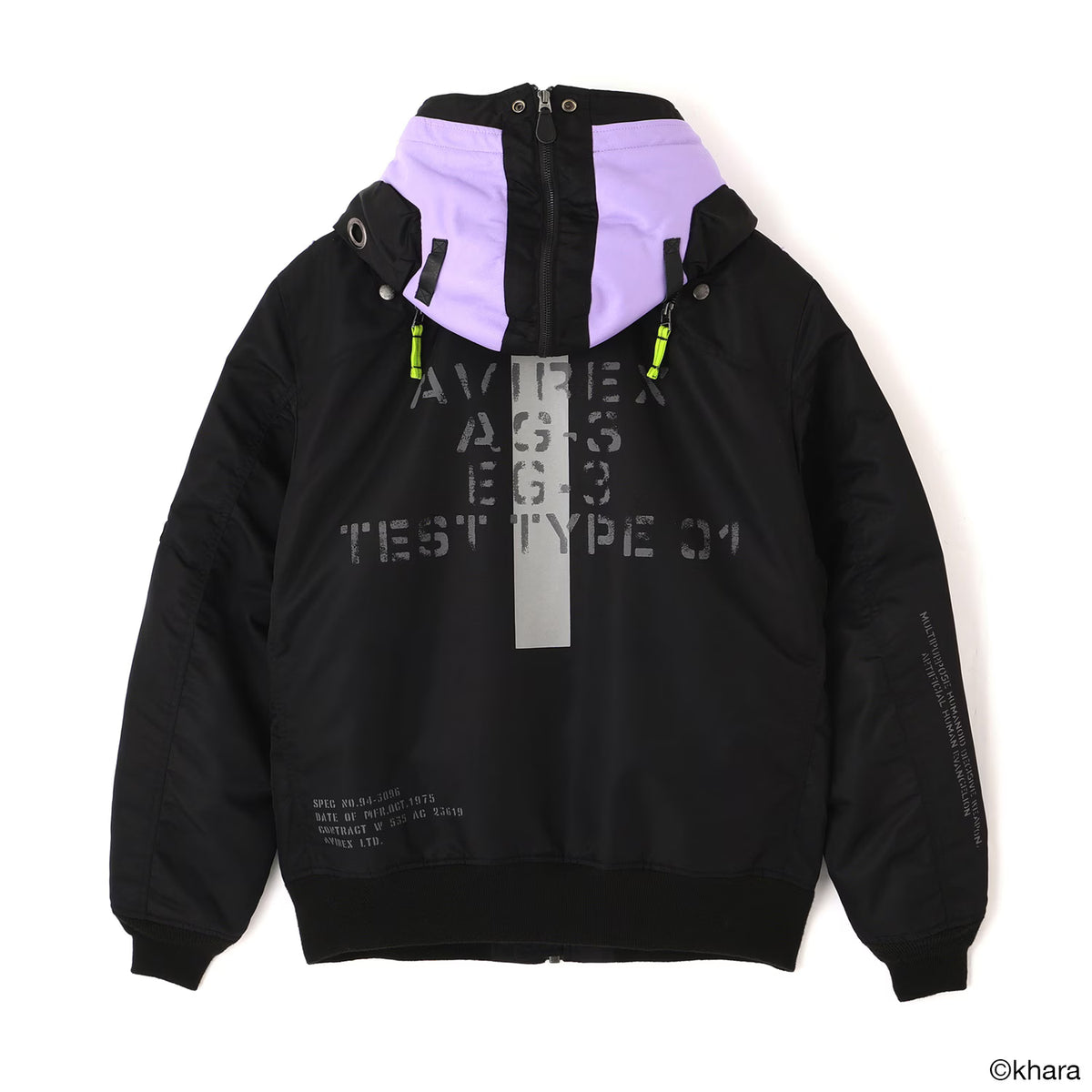 Evangelion x Avirex - MA-1 Remodel Eva 01 Black Ver. [Pre-order Feb 2027]