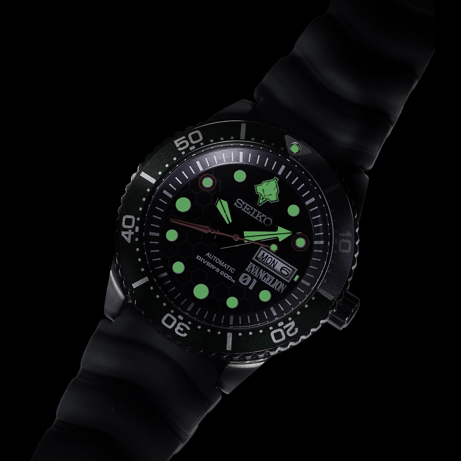 Evangelion x Seiko Collaboration -  EVA-01 Diver's Watch EVA-01 Model [Pre-Order Mar 2026]