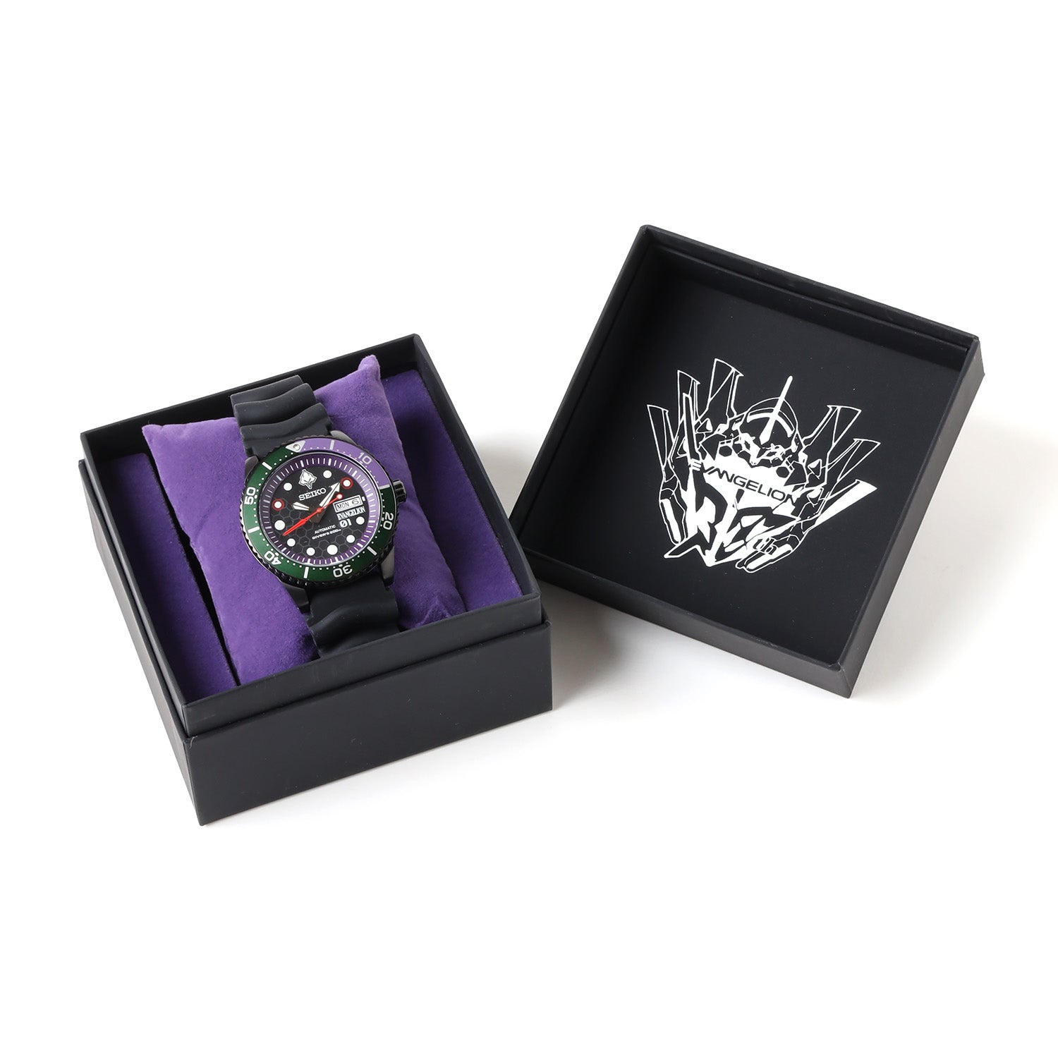 Evangelion x Seiko Collaboration -  EVA-01 Diver's Watch EVA-01 Model [Pre-Order Mar 2026]