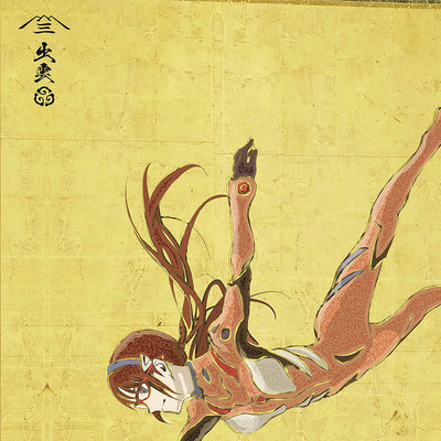 Evangelion x Ukiyoe - Folding Screen Fujin Unit-08/ Mari