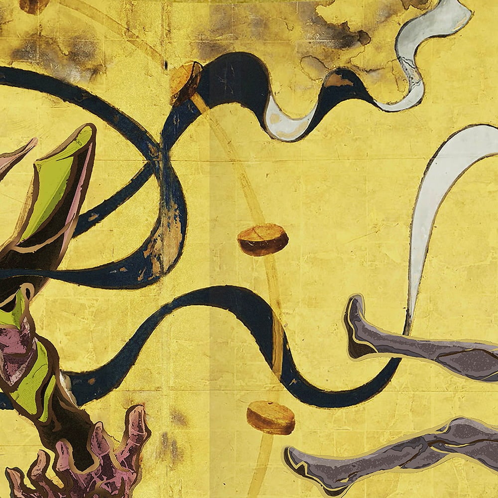Evangelion x Ukiyoe - Folding Screen Fujin Unit 01 / Shinji Ikari
