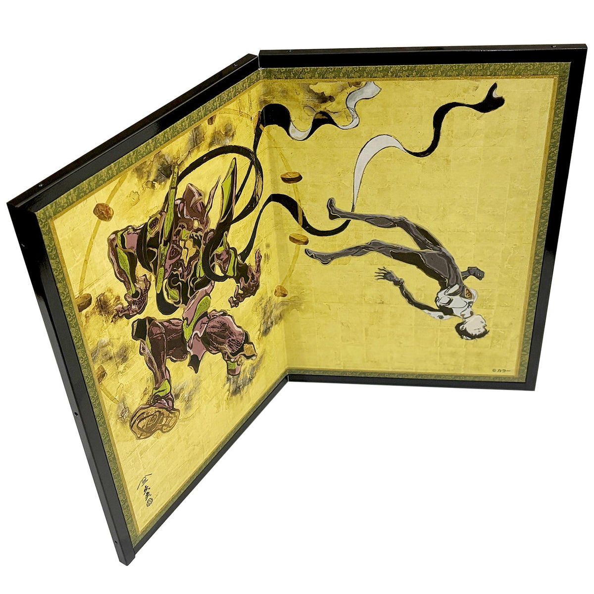 Evangelion x Ukiyoe - Folding Screen Fujin Unit 01 / Shinji Ikari