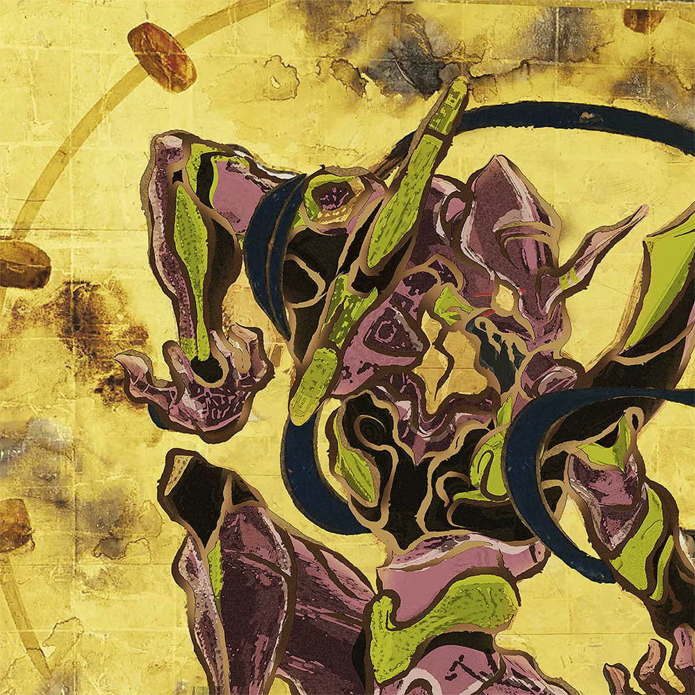 Evangelion x Ukiyoe - Folding Screen Fujin Unit 01 / Shinji Ikari