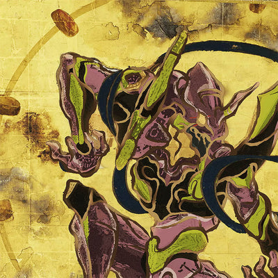 Evangelion x Ukiyoe - Folding Screen Fujin Unit 01 / Shinji Ikari