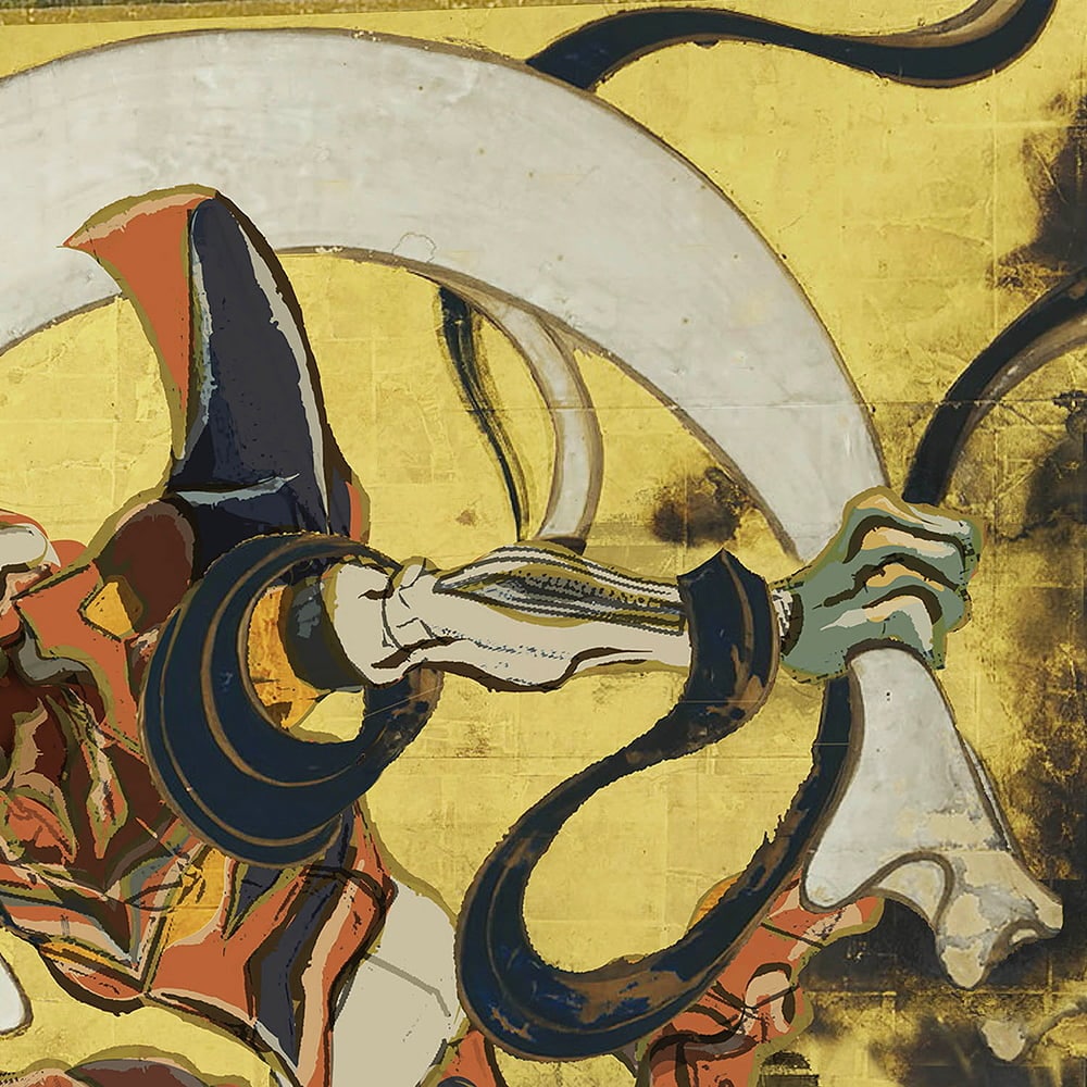 Evangelion x Ukiyoe - Folding Screen Fujin Unit 02 / Asuka