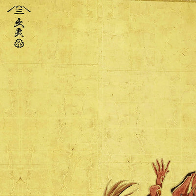 Evangelion x Ukiyoe - Folding Screen Fujin Unit 02 / Asuka