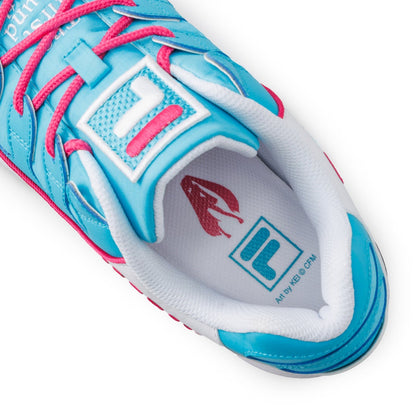 FILA x Hatsune Miku - Silva Trainer x Miku Casual Sneakers White Blue Pink Ver. [Pre-order Mar 2027]