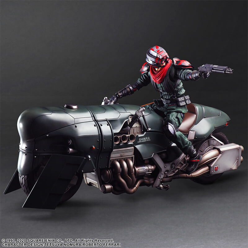 FINAL FANTASY VII REMAKE - ADVANCED BIKE GUARD SHINRA &amp; BIKE PLAY ARTS KAI FIGURE