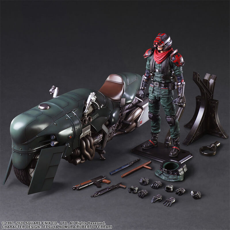 FINAL FANTASY VII REMAKE - ADVANCED BIKE GUARD SHINRA &amp; BIKE PLAY ARTS KAI FIGURE