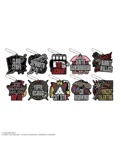 FINAL FANTASY VII REBIRTH COMMEMORATIVE KUJI - F PRIZE SET OF 10 RUBBER KEYCHAIN
