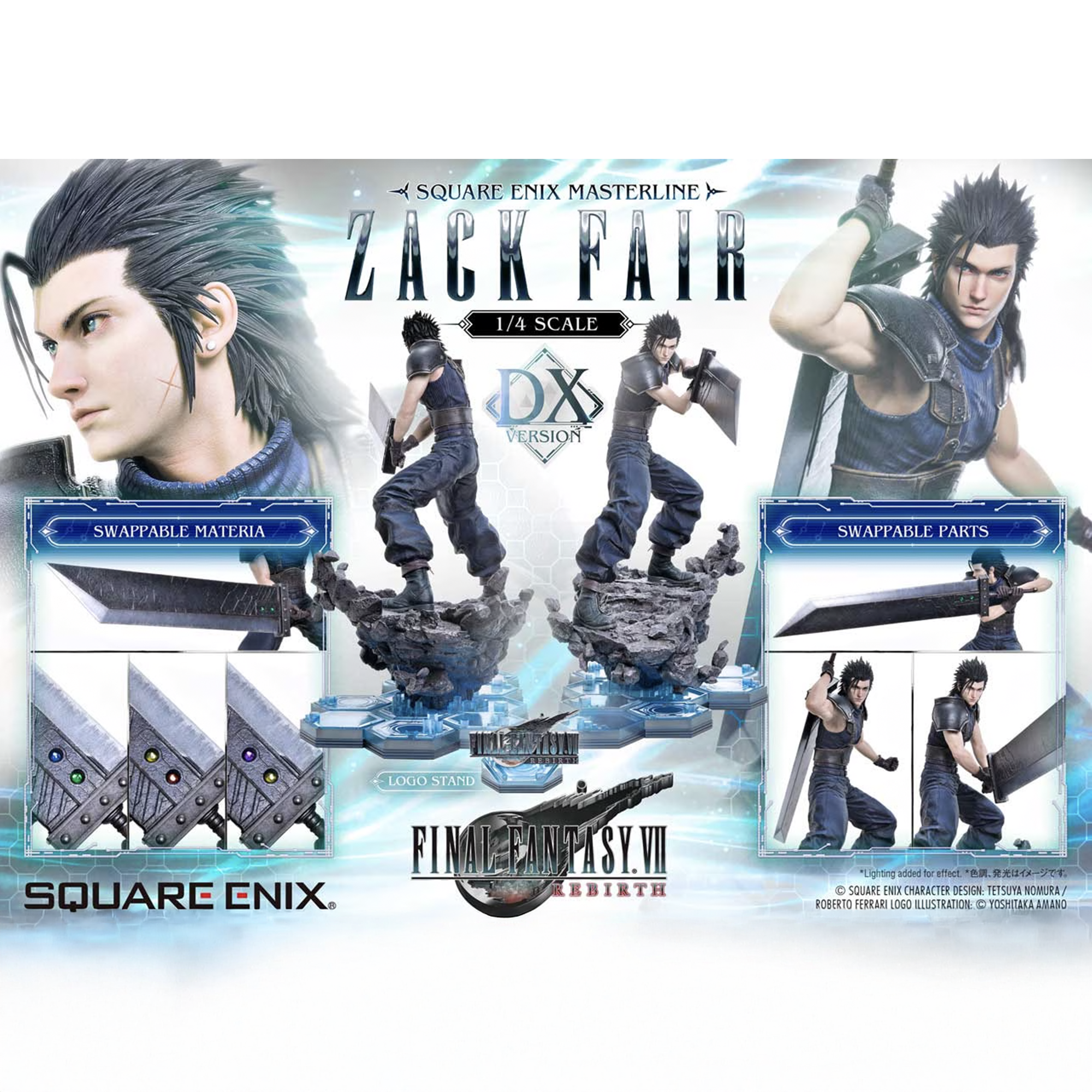 FINAL FANTASY VII REBIRTH SQUARE ENIX MASTERLINE - 1/4 SCALE ZACK FAIR DX VER.