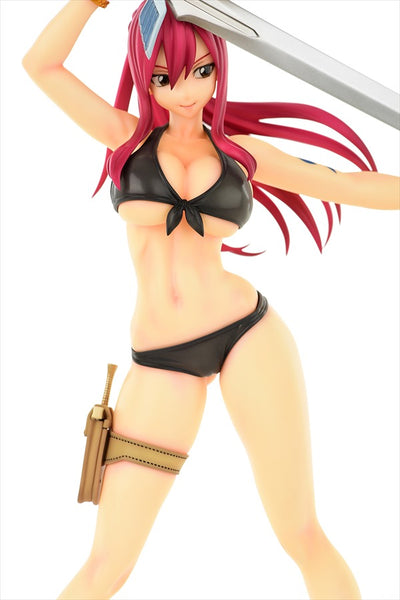 Fairy Tail Figure - Erza Scarlet Swimsuit Gravure Style Black Ver.