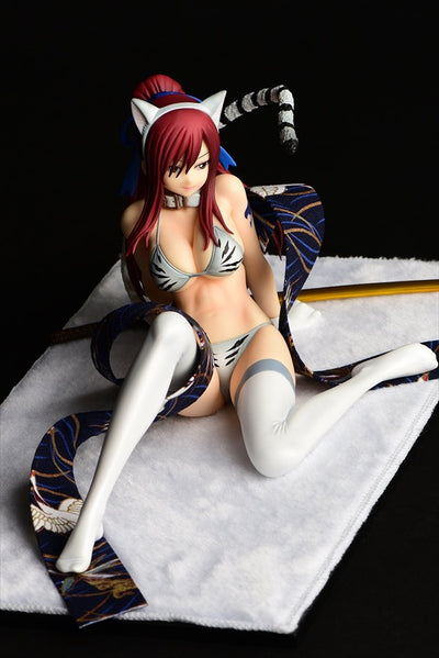Fairy Tail - Erza Scarlet Gravure Style White Tiger / Halloween Cat / Sakura cat