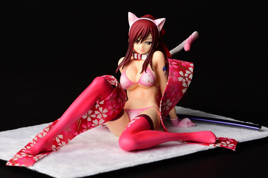 Fairy Tail - Erza Scarlet Gravure Style White Tiger / Halloween Cat / Sakura cat