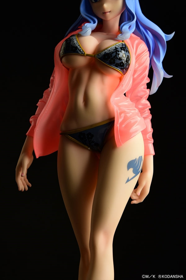 Fairy Tail - Juvia Lockser Gravure Style Black Red blue Bikini!! Wet See-through Shirt SP