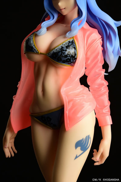 Fairy Tail - Juvia Lockser Gravure Style Black Red blue Bikini!! Wet See-through Shirt SP
